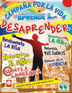 Cartel CampaÃ±a Desaprender la Guerra en Honduras