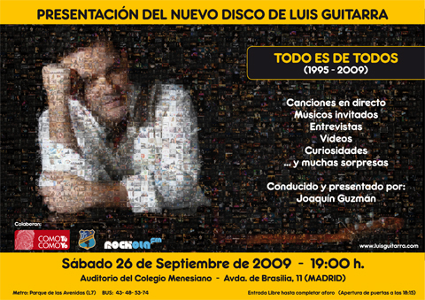 Cartel de presentaciÃ³n CD Todo es de todos de Luis Guitarra